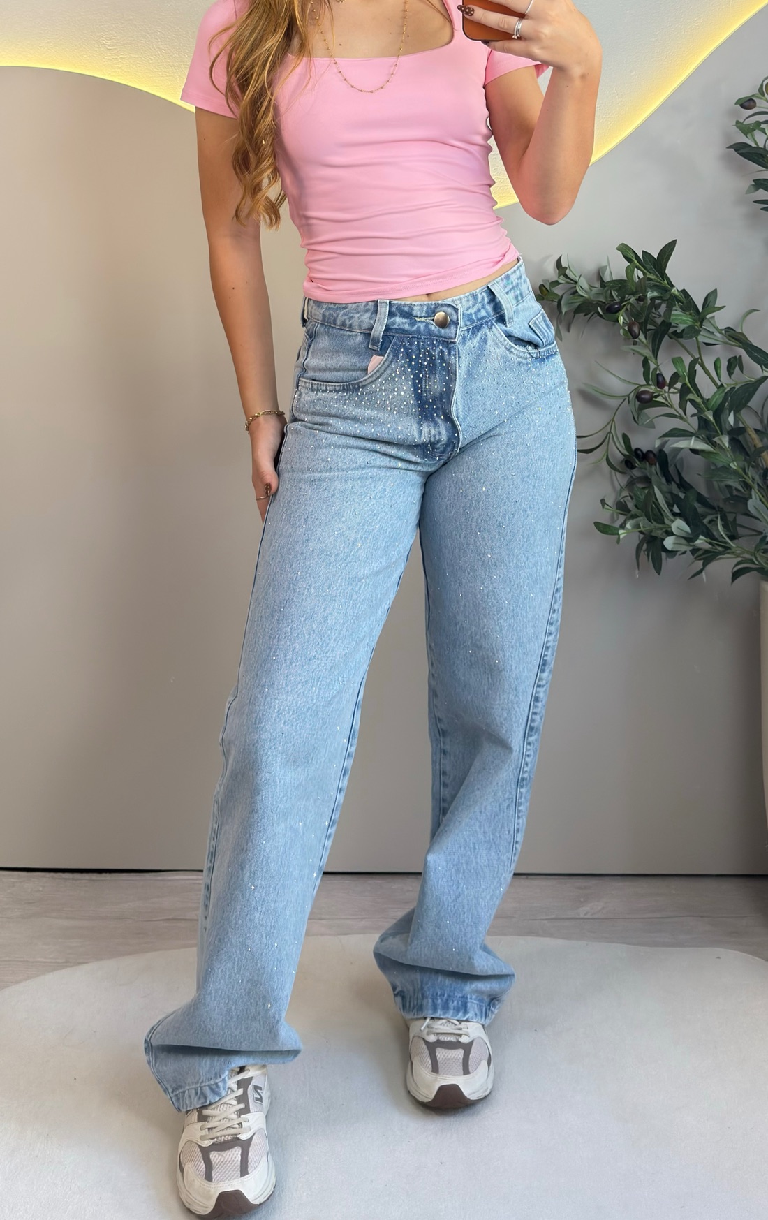 Calca Jeans Brilho