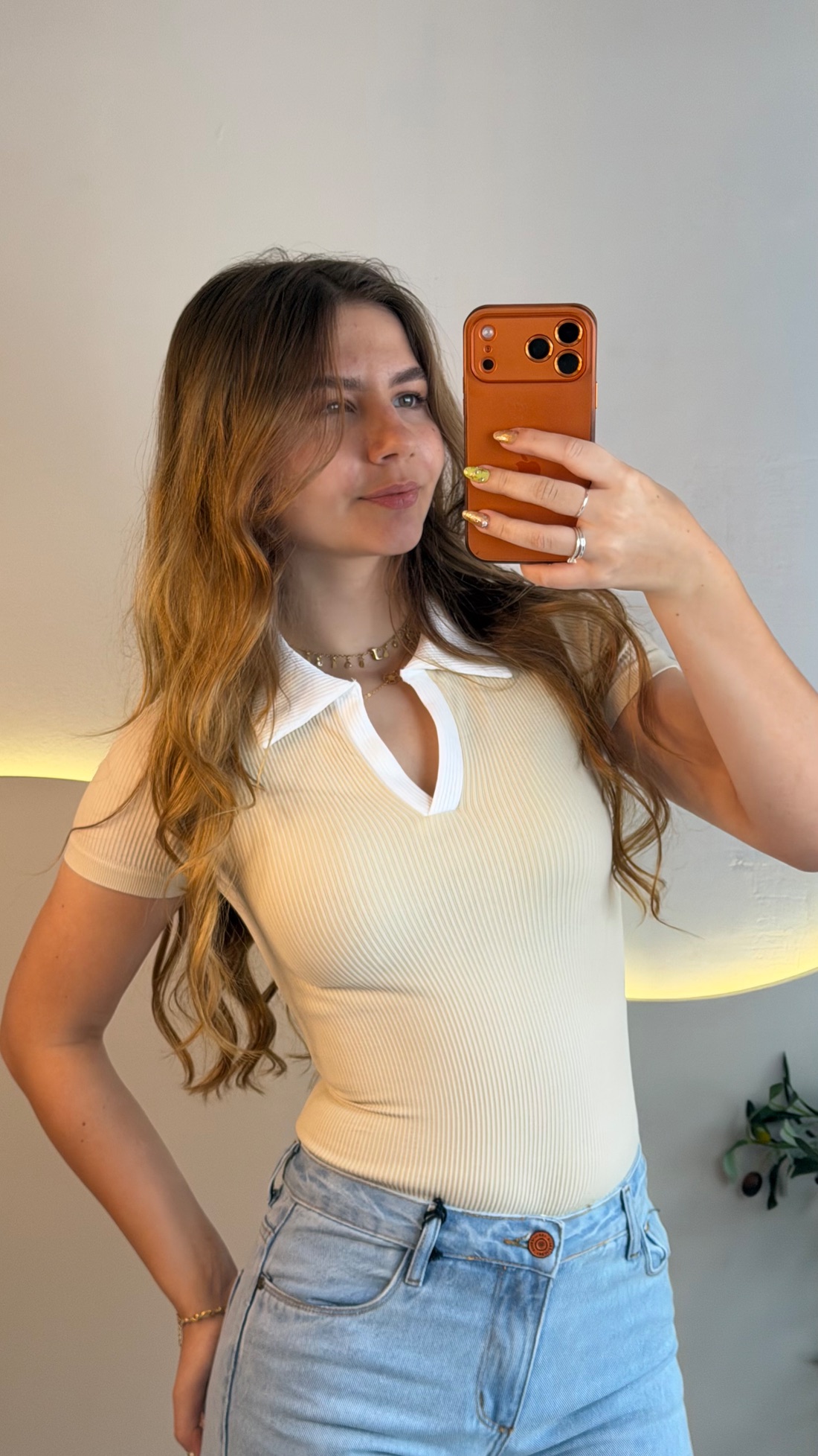 Blusa com gola Canelada Premium