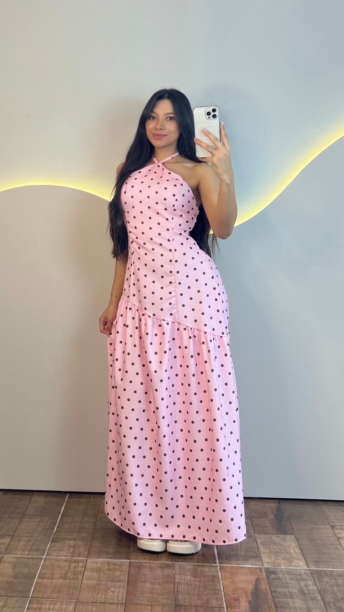 Vestido Midi Poá